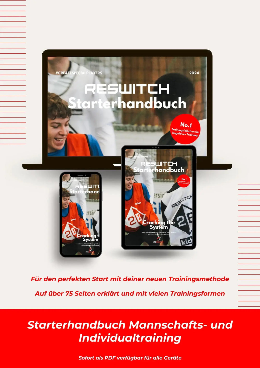 Kognitives Training Fussball and Scanning | RESWITCH Mannschaftstrainer-Set - matchconcept UG